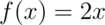  f(x) = 2 x 