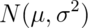 N(\mu, \sigma^2)