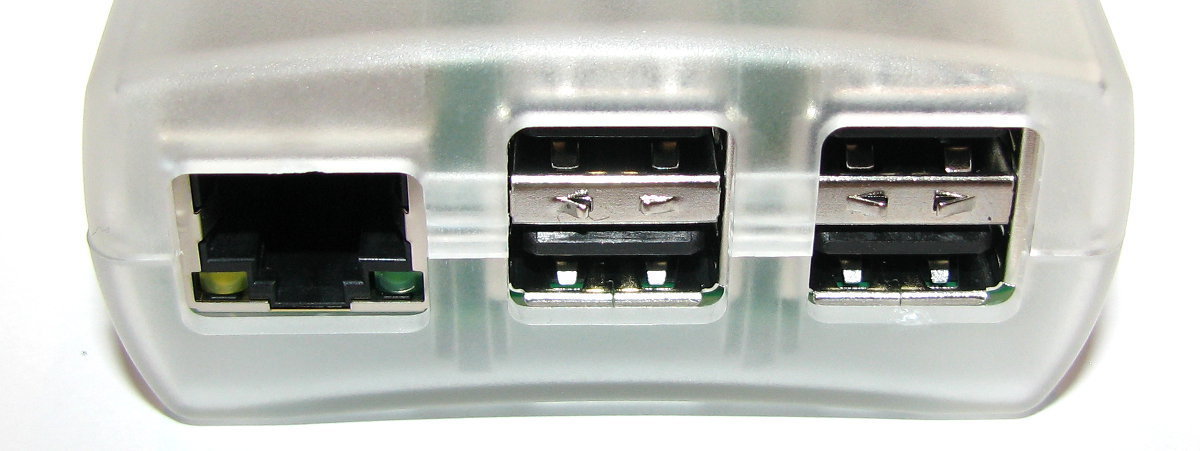 RJ45 and USB ports