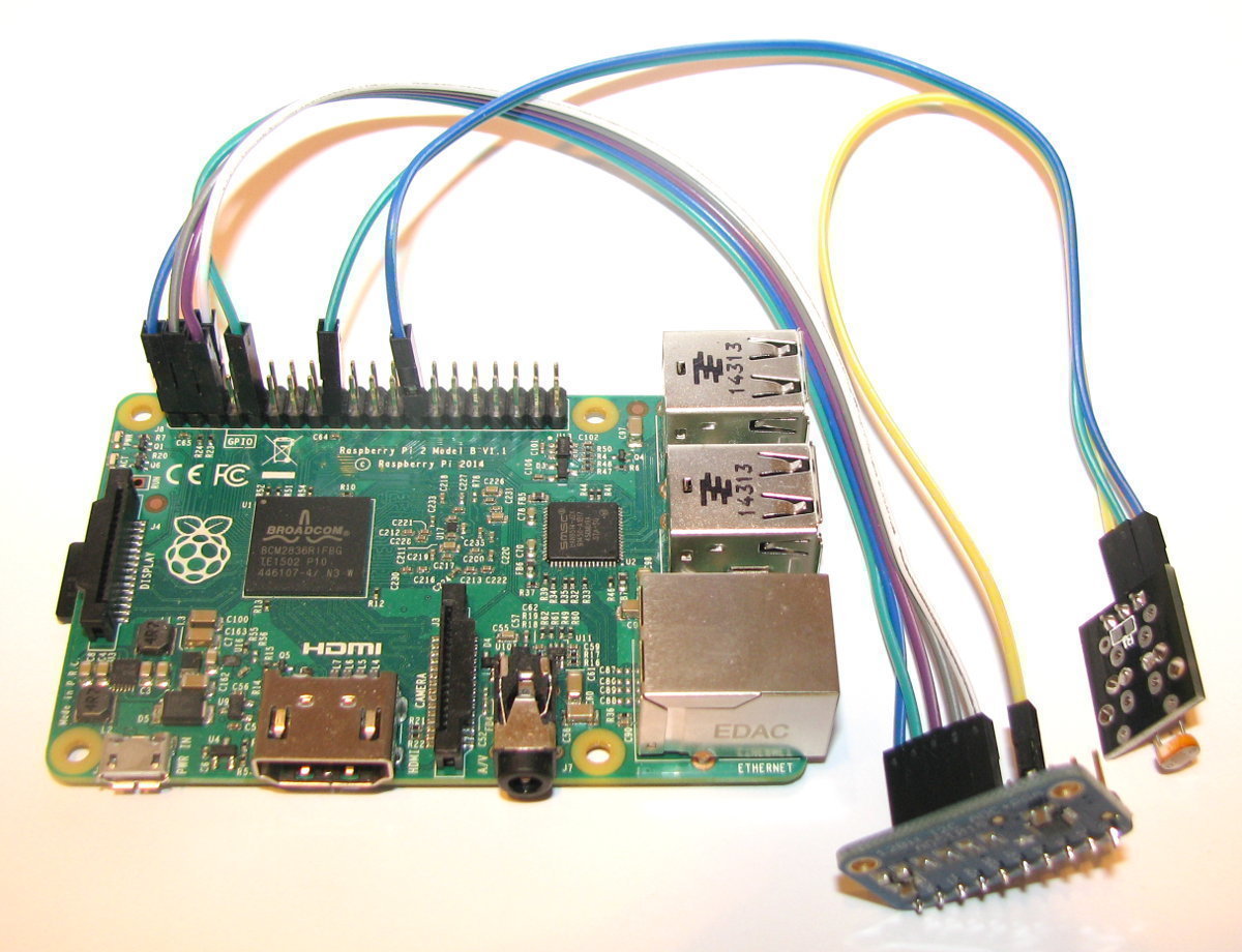 Physical Connection of ADS1015 and LDR Sensor