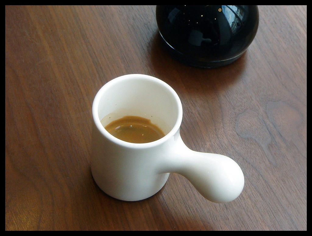 A short, intense shot of espresso