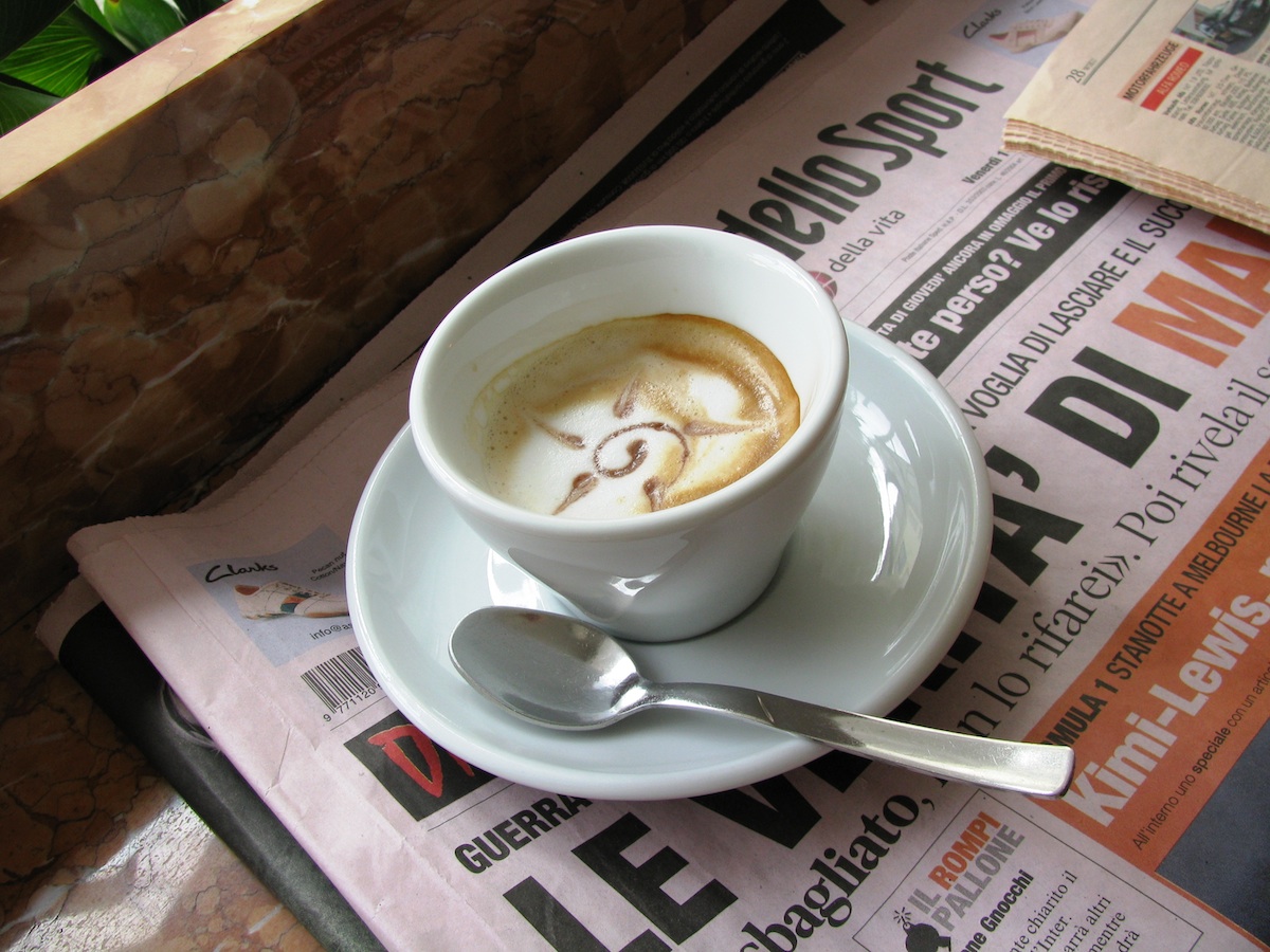 Cafe Macchiato is also a fine drink, especially when following up on the fortunes of the Azzuri or the standings in the Giro D'Italia