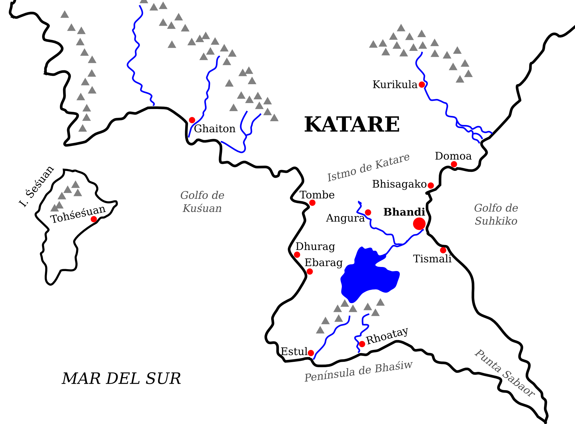 Mapa de Katare