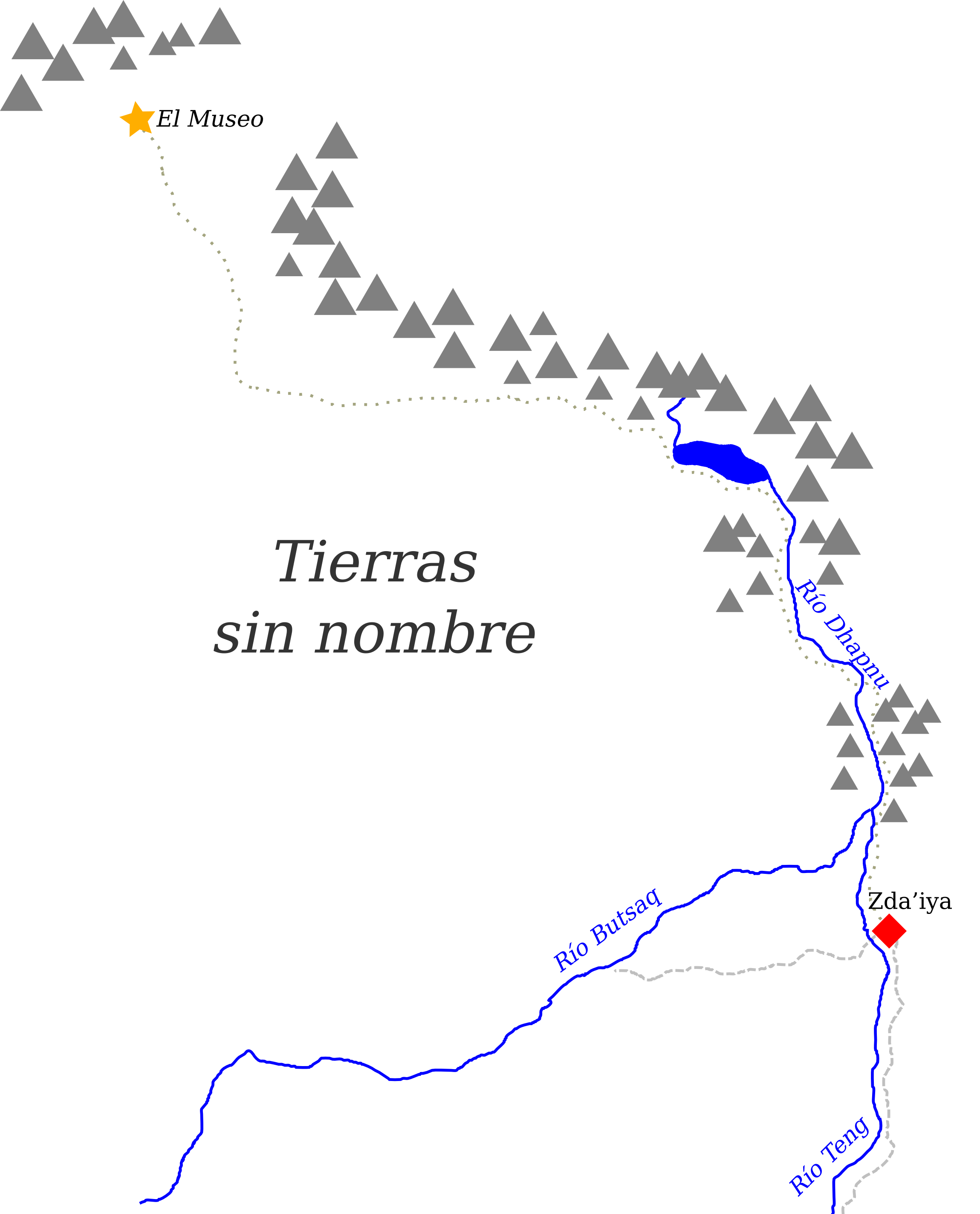 Mapa del camino al Museo