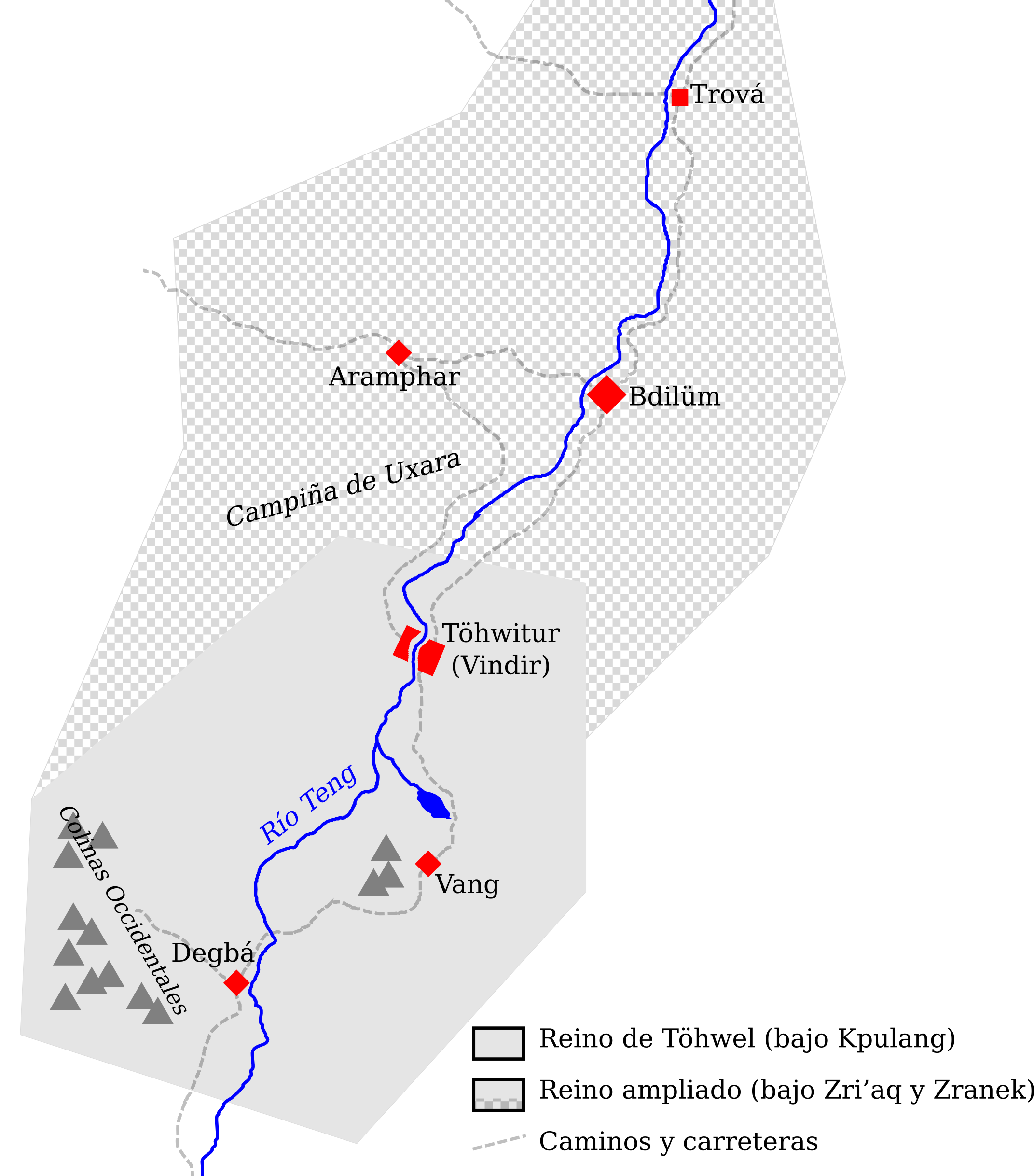 Mapa del reino de Töhwel