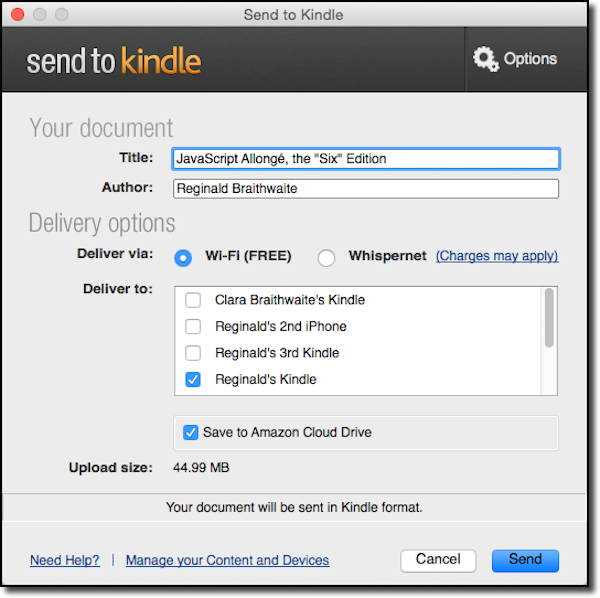 Send to Kindle