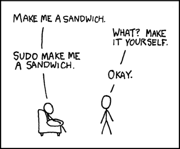 Sudo courtesy xkcd