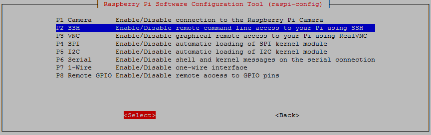 Enabling ssh