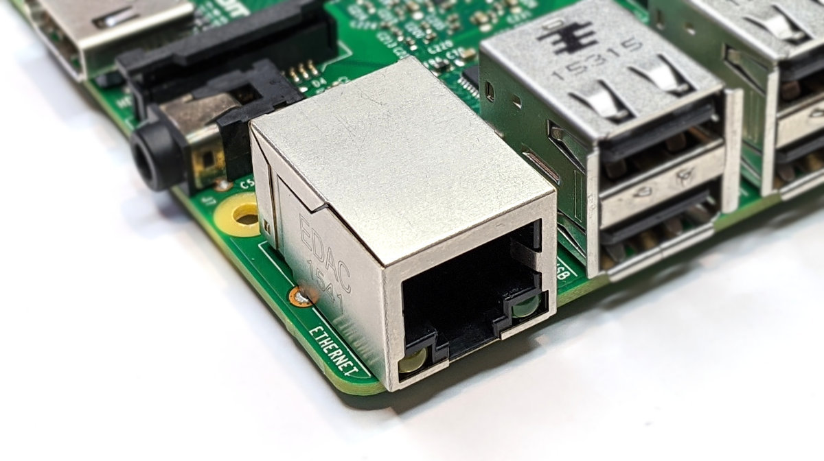 Raspberry Pi B 2 Ethernet Connector