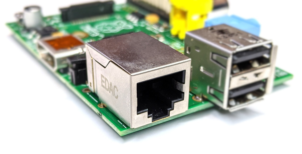 Raspberry Pi B Ethernet Connector