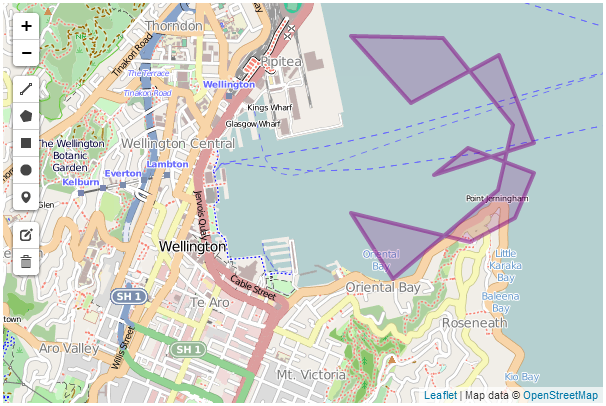 Leaflet.draw polygon with crossed lines