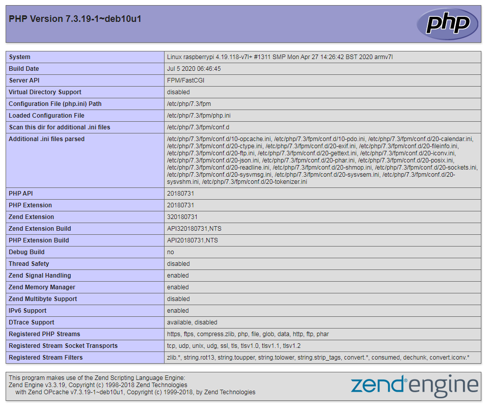 Testing the web server