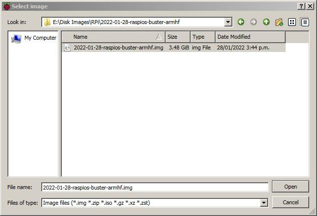 Raspberry Pi Imager Use Custom