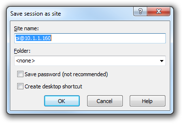 WinSCP Save the Session