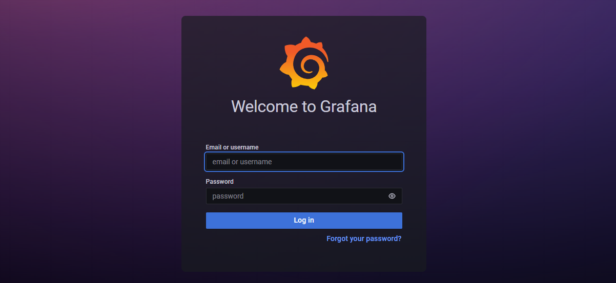 Grafana login