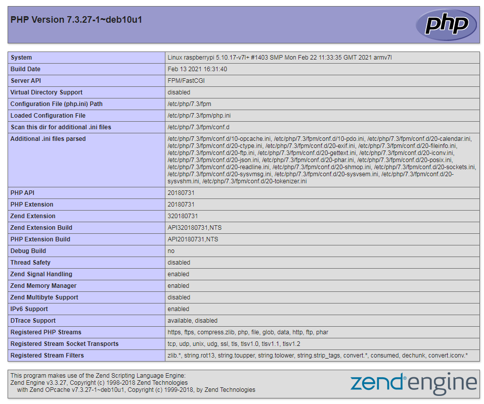 Testing the web server